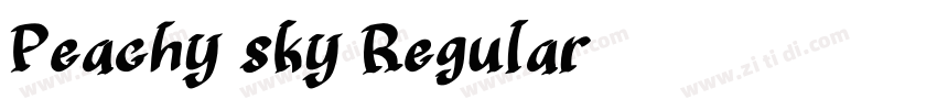 Peachy sky Regular字体转换